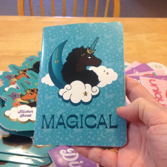 Christmas Stocking Stuffers bundle, stickers and notebooks, unicorns - Picture 7 of 8